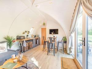 an arched room with a kitchen and a living room at 1 Bed in Consett oc-87934 in Shotley Bridge