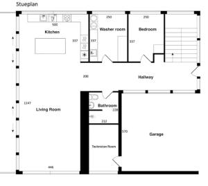 a floor plan of a house at Exclusive Duplex Mansion with Sauna & Pool in Charlottenlund