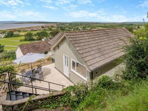 an overhead view of a house with a patio at 2 Bed in Weston-super-mare oc-94385 in Worle
