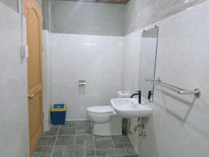 a bathroom with a toilet and a sink at Uya Mina Homestay in General Luna +28 photos