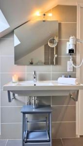 a bathroom with a sink and a mirror at Domaine de Treuillaud in Villers-les-Ormes +38 photos