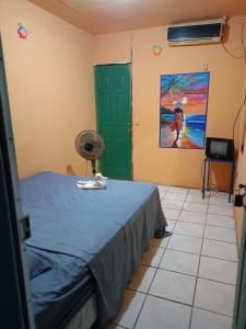 a room with a bed and a painting on the wall at Hotel My Isla Bonita in Moyogalpa +13 photos