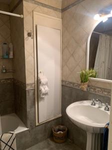 a bathroom with a sink and a tub and a shower at Comfort Suite in Vicente López +7 photos