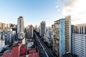 a view of a city with tall buildings at Immersive Hogwarts Experience – HP in São Paulo