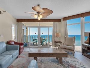 a living room with a view of the ocean at Jade East Towers 0640 by Newman-Dailey in Destin