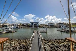 a view of a marina with boats in the water at Spacious 4BR Waterfront Stay Pool Table AC in Newport