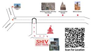 a map of the city of shanghai with the tallest towers at Shiv Guest house in Ellora