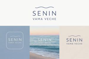 a beach logo with a picture of the ocean at Senin Vama Veche in Vama Veche