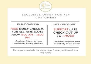a flyer for an event with three different types of coupons at Kly Luxury Hotel in Hue