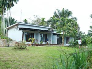 a small house with a yard in front of it at Nerly's Panorama in Bukit Lawang