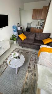 a living room with a couch and a table at Zangem BnBs in Ruiru