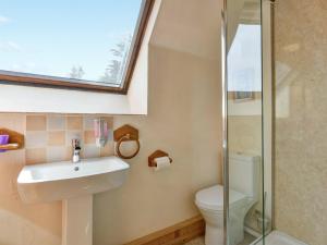 a bathroom with a sink and a toilet at Allerford- Ukc4920 in Timberscombe