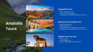 a collage of pictures of anaho tours at Blue Amedist Hotel in Istanbul