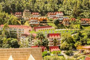 an aerial view of a city with buildings and trees at China Park Eco Resort in Domingos Martins