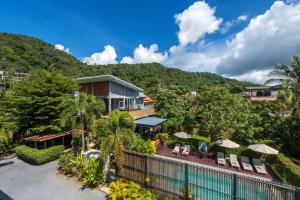 an aerial view of a resort with a swimming pool at Siya Private Pool Villa Ao Nang in Ao Nang Beach
