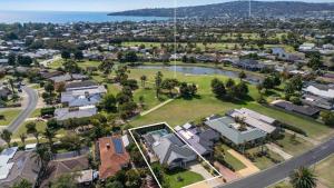 an aerial view of a residential neighbourhood with houses at Secret Haven in Safety Beach
