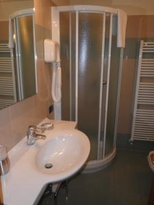 Koupelna v ubytování Hotel Selide