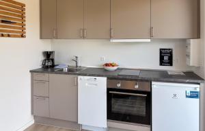 a kitchen with a sink and a dishwasher at 2 Bedroom Nice Apartment In Vejen in Vejen