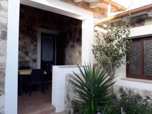 a house with a dining room and a table with a plant at Villa Lucia in Lampedusa
