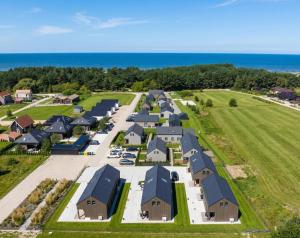 an aerial view of a row of houses at Kopų banga in Palanga