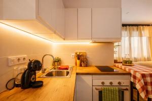a kitchen with a sink and a counter top at Apartament a Sant Celoni, Montseny, Barcelona in Sant Celoni