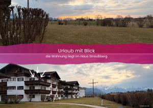a collage of two pictures of a building at Ferienwohnung Karrasch in Schwangau +9 photos