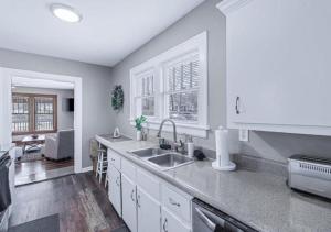 a kitchen with a sink and a counter top at Red Bud in Chattanooga