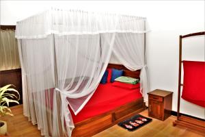 a bed with a canopy in a room at Dream Arch ella in Demodera