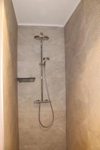 a shower with a shower head in a bathroom at B&B Le Relais de Lou in Jandrenouille +21 photos