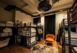 a room with a bunch of bunk beds at Revolver Glasgow in Glasgow +86 photos