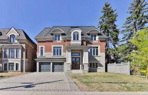 a large brick house with a driveway at B-Willowdale Cummer Residence -Queen bedroom near Yonge-Finch in Toronto