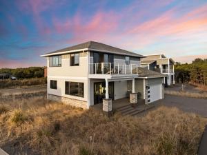 an aerial view of a house at The Oceanview Retreat in Westport