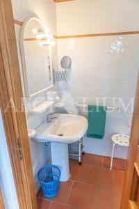 a bathroom with a sink and a mirror at Giglio Blu 1 in Campese