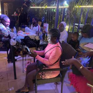 a group of people sitting in chairs in a room at FortExcel Hotels & Suites in Odogun +29 photos
