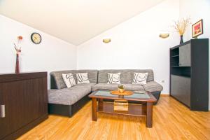 a living room with a couch and a coffee table at Apartment Tina in Obrovac