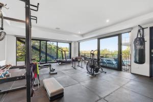 an image of a gym with gym equipment in a house at Octopus Room in Ballito
