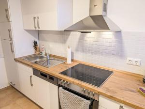 a kitchen with a sink and a stove at Apartment Graugans by Interhome in Freiburg - Elbe