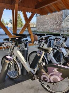 a group of bikes parked next to each other at Appartement Cosy in Sausheim