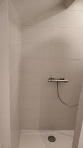 a bathroom with a shower stall with a shower at Chambre Deluxe avec Salle de bain et clim in Bourges +4 photos