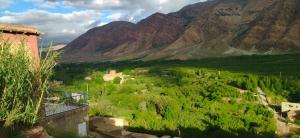 a view of a valley with mountains in the background at Maison Ighrem in Idoukaln