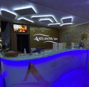 a table with a sign that reads atantis vanity reception at Atlantis Resort Nikol in Burgas +55 photos