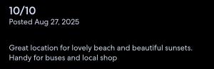a picture of a black background with white text at Ocean View Apartment in Castel