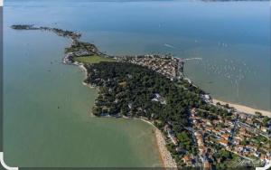 an aerial view of a island in the water at Studio cocooning entre Fouras et Rochefort in Saint-Laurent-de-la-Prée +8 photos