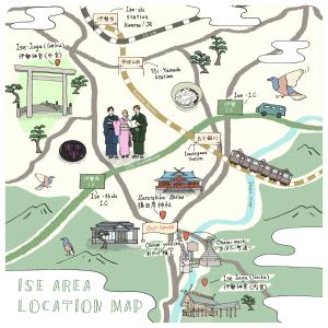 a map of the location of a vacation map at MITAMA House 01 ミタマ ハウス 01 in Ise +34 photos