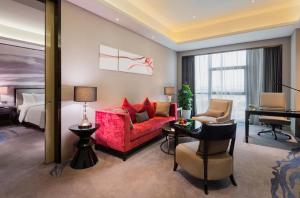 Predel za sedenje v nastanitvi Wanda Realm Wuhan