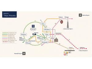 a map of the museum of music in paris at MIMARU Tokyo Akasaka in Tokyo