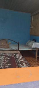 a room with two bunk beds and a blue wall at DSD Bomzon Homestay in Darjeeling