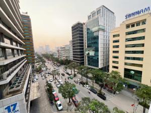 an aerial view of a city street with cars at GEM Hotel And Residence in Hanoi
