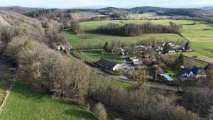 an aerial view of a small village in a field at Appartement 2 chambres Rochefort in Rochefort