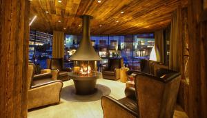 Istumisnurk majutusasutuses Hotel Marmolada